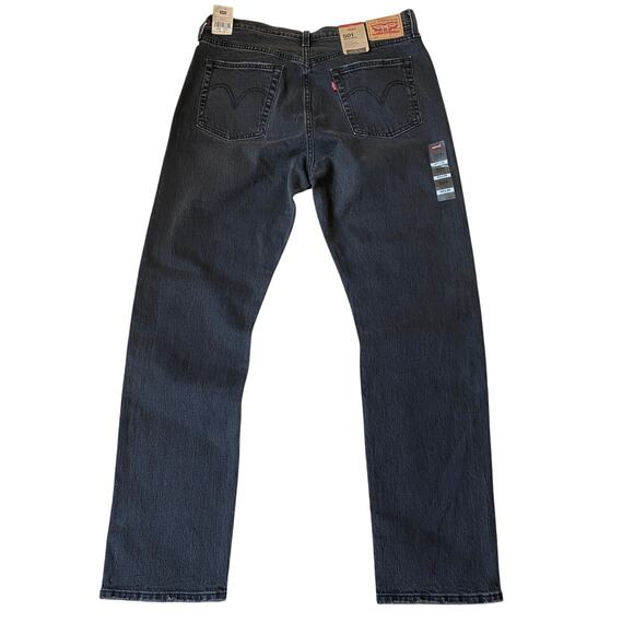 Levi's 501 XX High Rise Straight Leg Jeans Men 33x32 Black Button Fly IRREGULAR - Picture 2 of 15